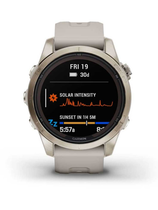 GARMIN GPS Smartwatch Fenix 7S Pro Sapphire Solar