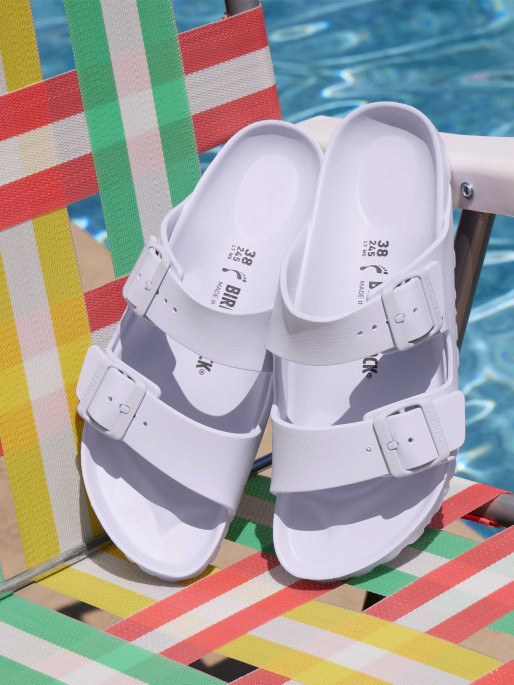 foam birkenstocks white