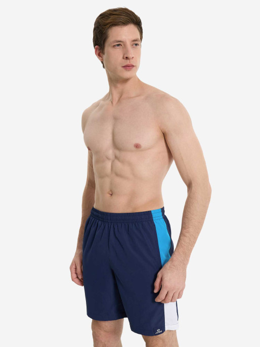 JOSS Mens 46cm Beachwear Color Block Swim Shorts