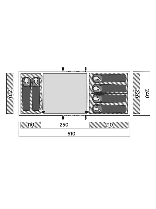 EASY CAMP Палатка Leka Twin 6