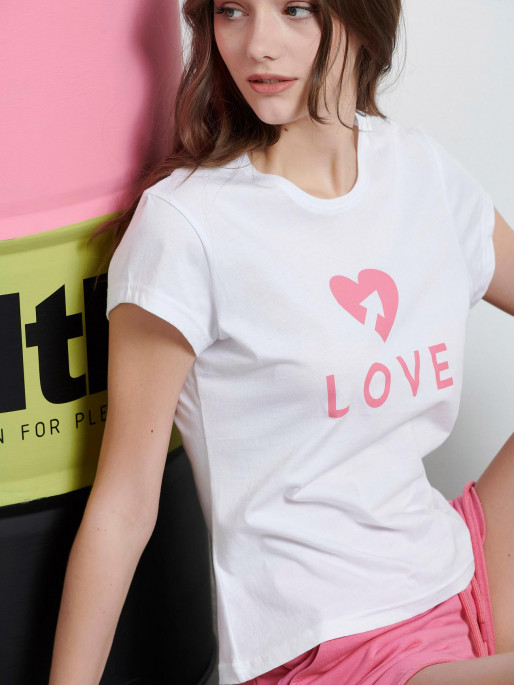 BODY TALK Κοντομάνικη Μπλούζα W Love