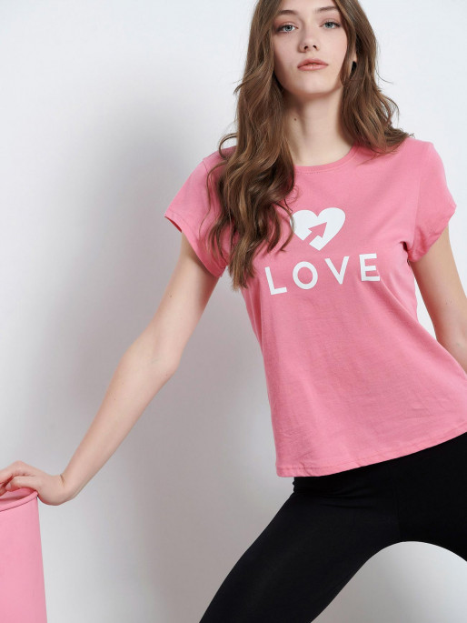 BODY TALK Κοντομάνικη Μπλούζα W Love