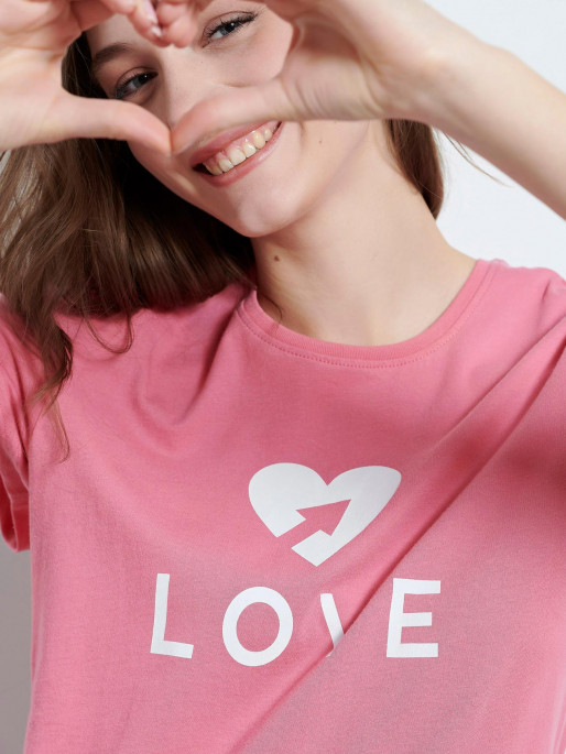 BODY TALK Κοντομάνικη Μπλούζα W Love