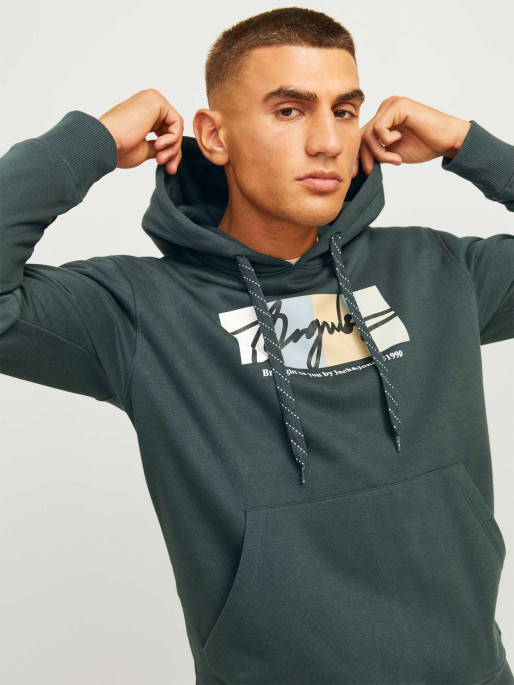 JACK & JONES Sweatshirt JORPORTLAND BLOCK SWEAT HOOD LN
