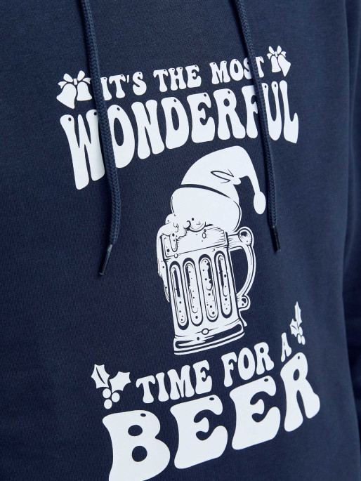 JACK & JONES JJXMAS ONE COLOR FUNNY SWEAT HOOD Hoodie