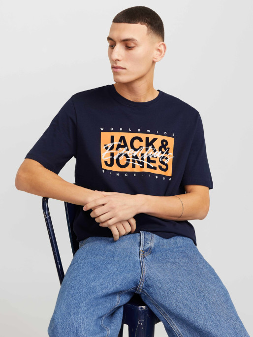 JACK & JONES Tricou Jjcolton Ss Crew Neck Ln