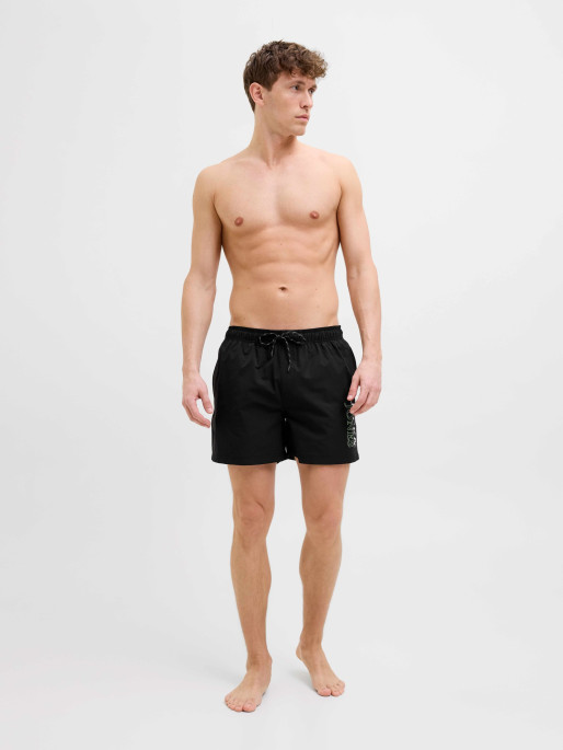 JACK & JONES Men's JPSTMAUI JJSWIM Double Logo Swim Shorts