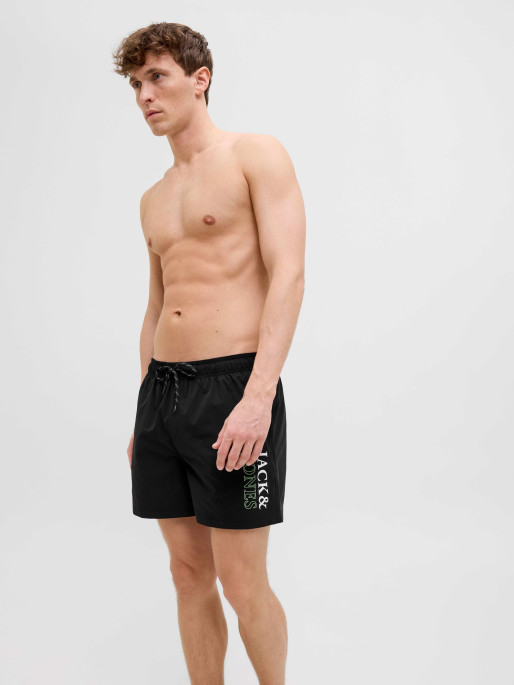 JACK & JONES Men's JPSTMAUI JJSWIM Double Logo Swim Shorts