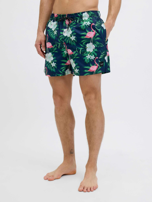 JACK & JONES Men's JPSTMAUI JJSWIM Novelty AOP Swim Shorts