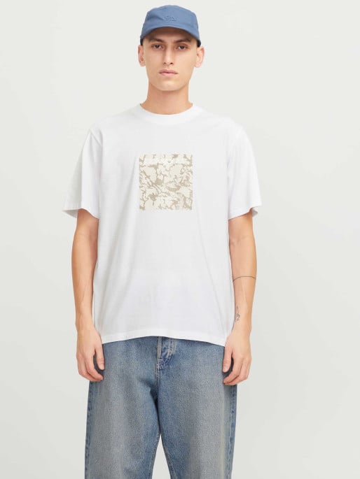 JACK & JONES Tricou Jcotarmac Camo Front Ss Crew Neck Ln