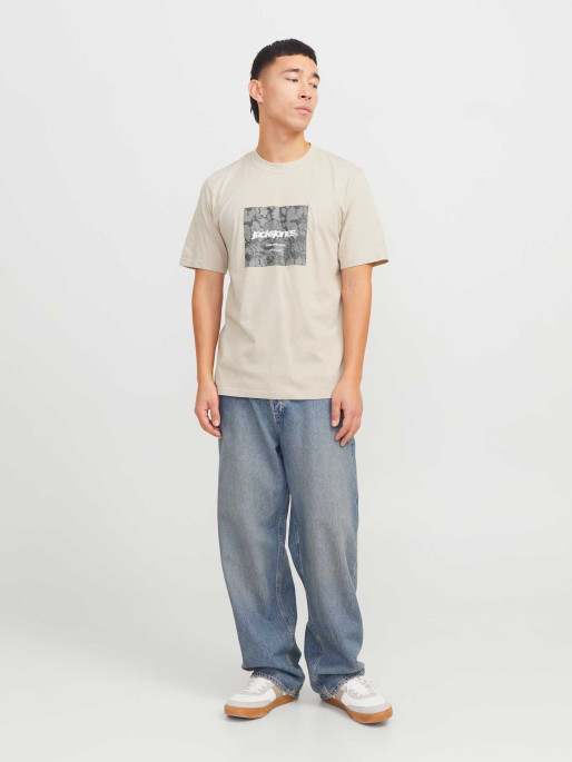 JACK & JONES Tricou Jcotarmac Camo Front Ss Crew Neck Ln