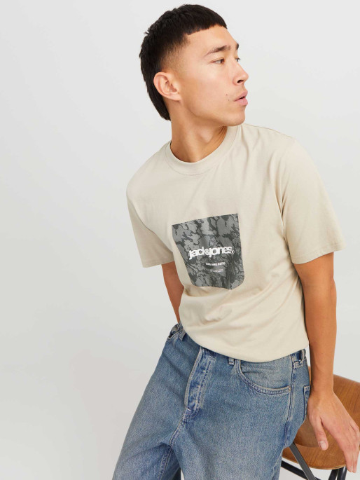 JACK & JONES Tricou Jcotarmac Camo Front Ss Crew Neck Ln
