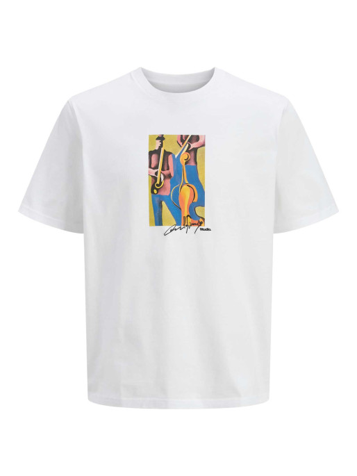 JACK & JONES Tricou Jormanchester Cubism Front Ss Cn