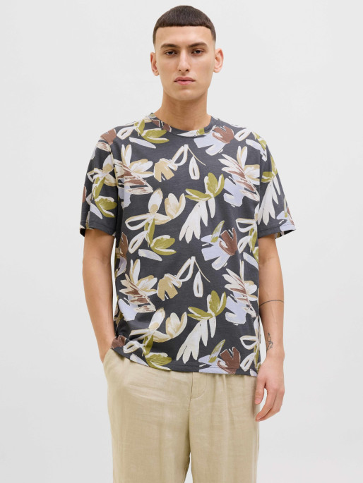 JACK & JONES Men's JORVARENNA AOP TEE SS Crew Neck T-shirt