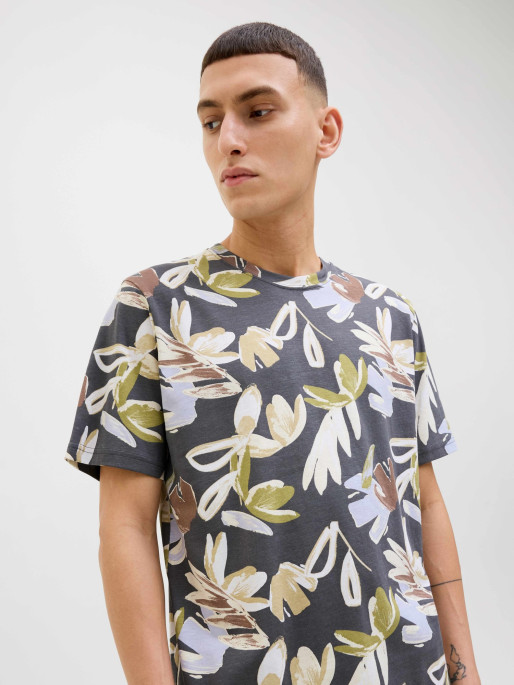 JACK & JONES Men's JORVARENNA AOP TEE SS Crew Neck T-shirt