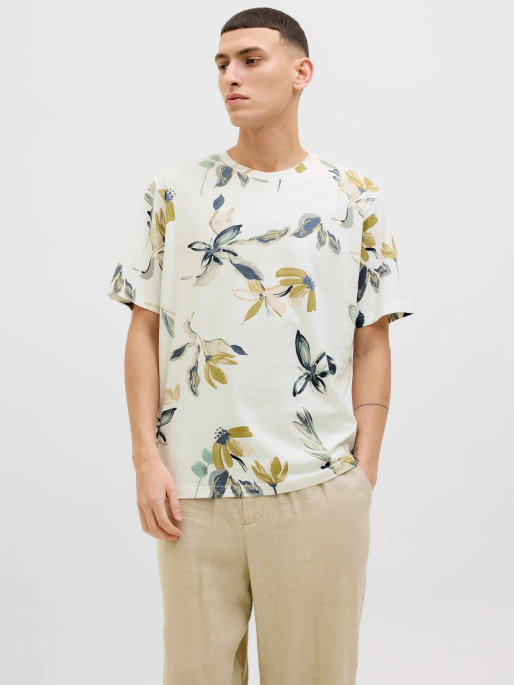 JACK & JONES Men's JORVARENNA AOP TEE SS Crew Neck T-shirt