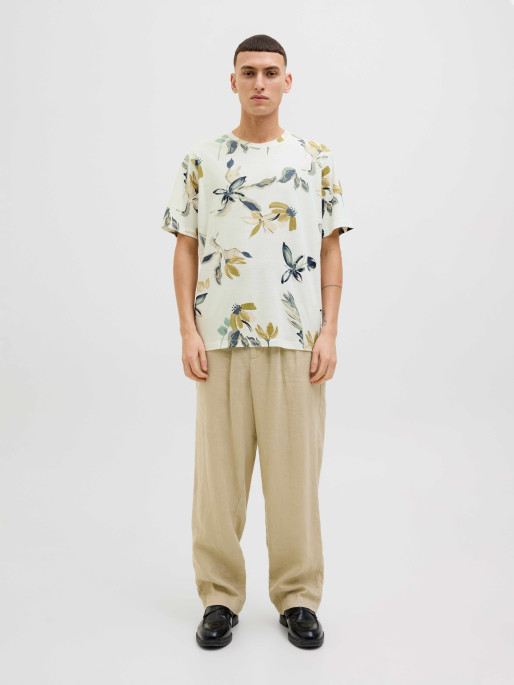 JACK & JONES Men's JORVARENNA AOP TEE SS Crew Neck T-shirt