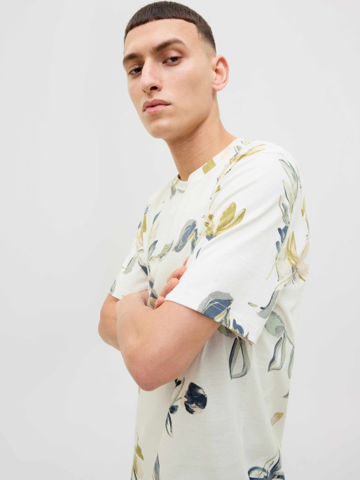 JACK & JONES Men's JORVARENNA AOP TEE SS Crew Neck T-shirt