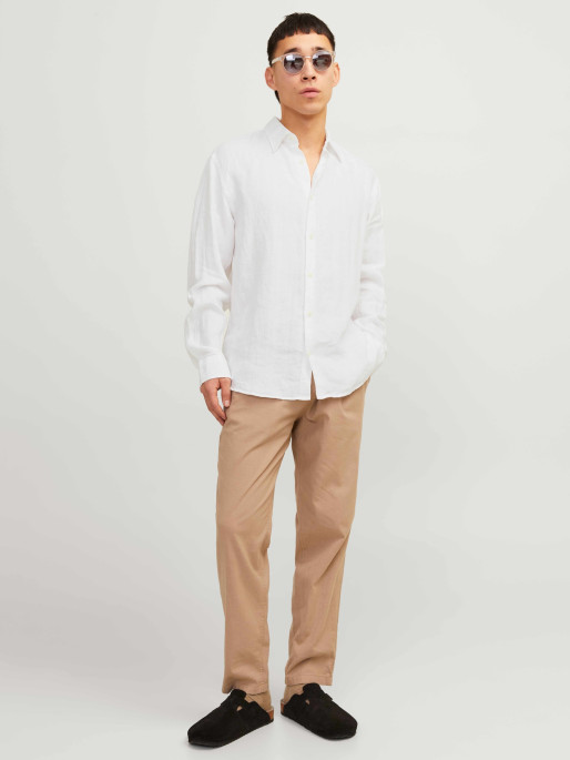 JACK & JONES Camasa Jprcclawrence Linen L/s Sn