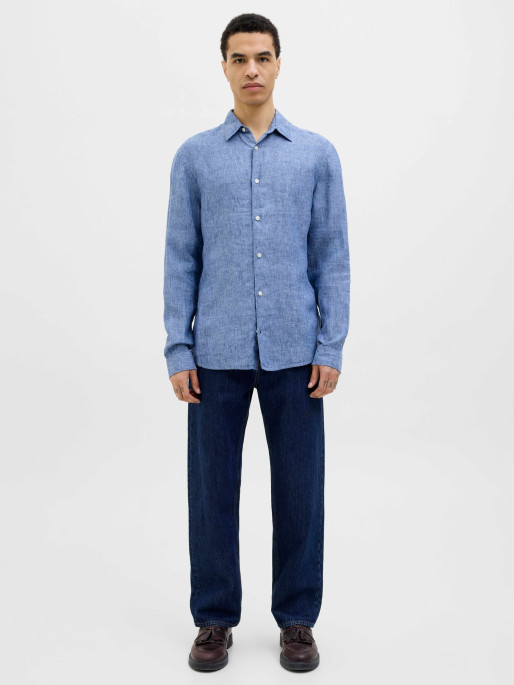 JACK & JONES Camasa Jprcclawrence Linen L/s Sn