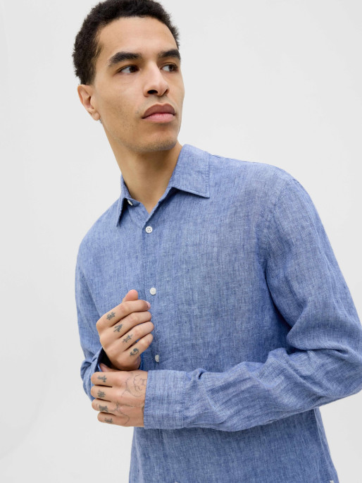 JACK & JONES Camasa Jprcclawrence Linen L/s Sn