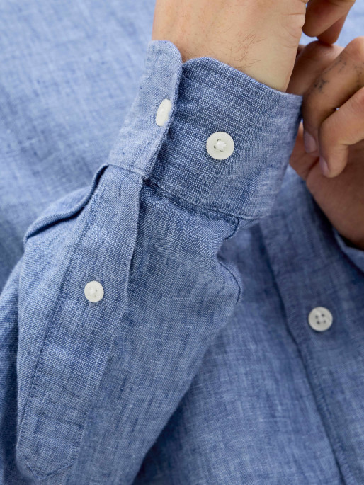 JACK & JONES Camasa Jprcclawrence Linen L/s Sn