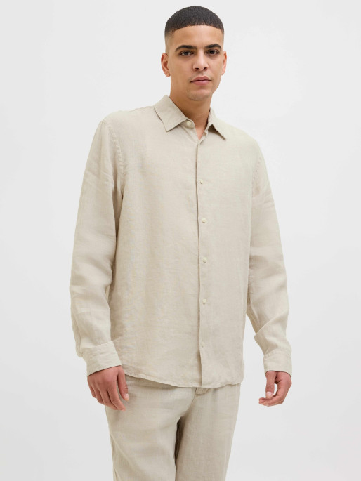 JACK & JONES Camasa Jprcclawrence Linen L/s Sn