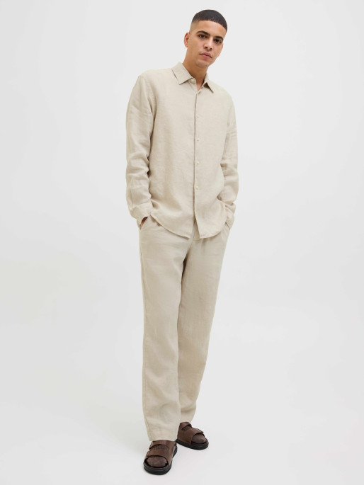 JACK & JONES Camasa Jprcclawrence Linen L/s Sn