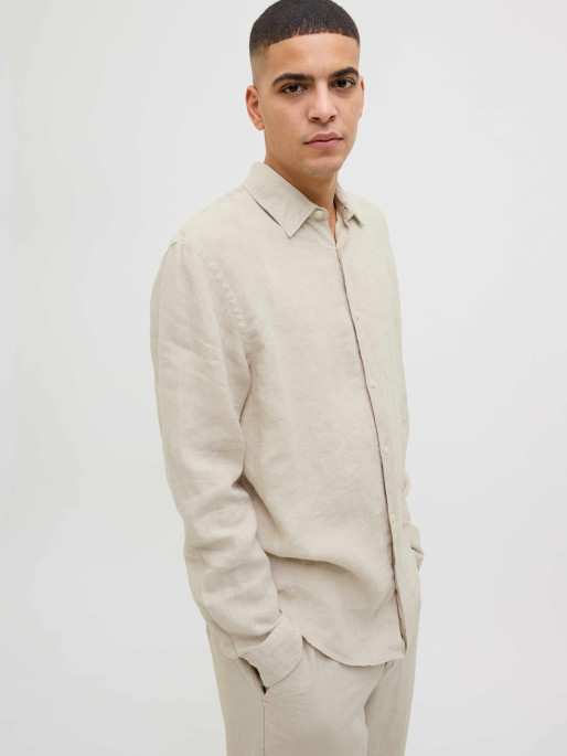 JACK & JONES Camasa Jprcclawrence Linen L/s Sn