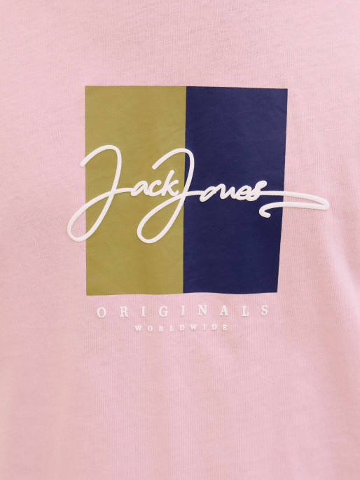 JACK & JONES Men's JORFREDERIKSBERG BOX SCRIPT TEE SS CN LN T-shirt