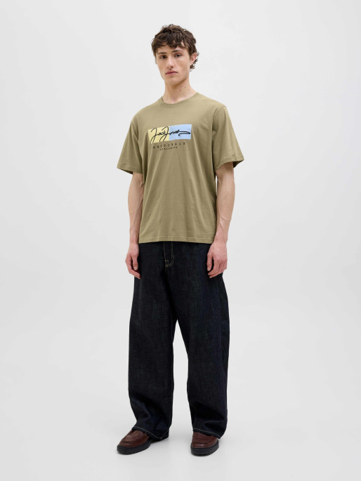 JACK & JONES Men's JORFREDERIKSBERG BOX SCRIPT TEE SS CN LN T-shirt