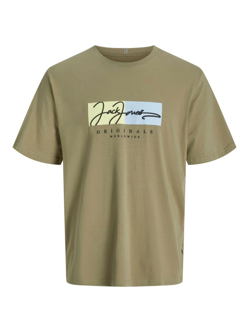 JACK & JONES Men's JORFREDERIKSBERG BOX SCRIPT TEE SS CN LN T-shirt