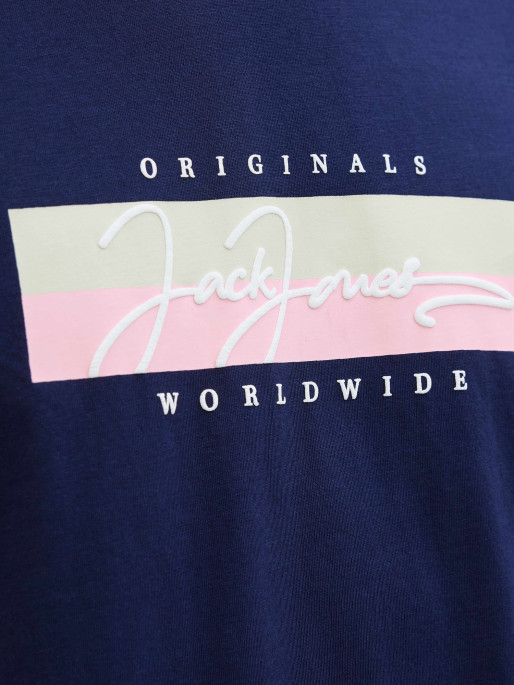 JACK & JONES Men's JORFREDERIKSBERG BOX SCRIPT TEE SS CN LN T-shirt