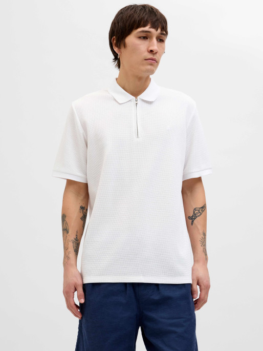 JACK & JONES Tricou Jjeaustin Zip Ss Noos