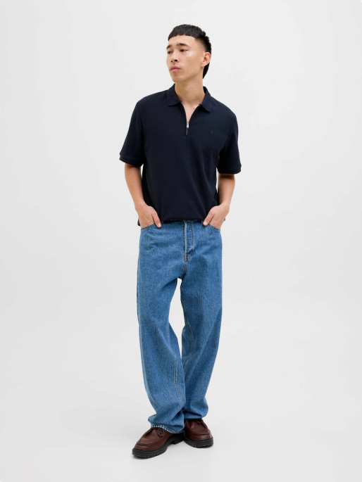 JACK & JONES Tricou Jjeaustin Zip Ss Noos