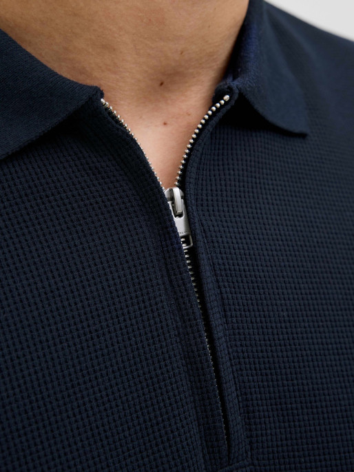 JACK & JONES Tricou Jjeaustin Zip Ss Noos