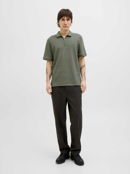JACK & JONES Tricou Jjeaustin Zip Ss Noos