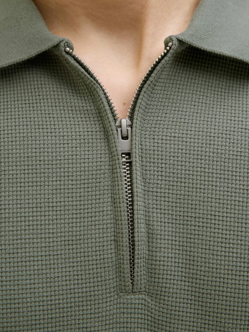 JACK & JONES Tricou Jjeaustin Zip Ss Noos