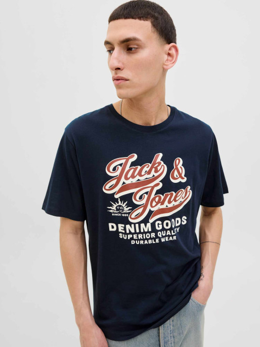 JACK & JONES JJELOGO TEE SS O-NECK 2 COL AW25 SN