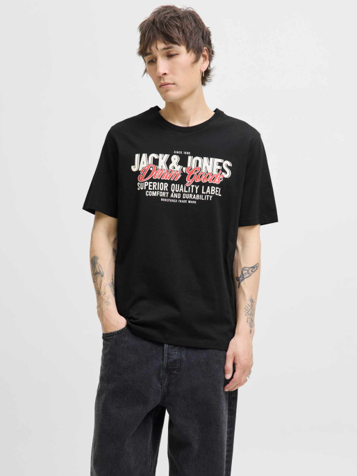 JACK & JONES JJELOGO TEE SS O-NECK 2 COL AW25 SN