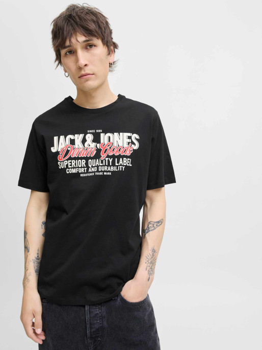 JACK & JONES JJELOGO TEE SS O-NECK 2 COL AW25 SN