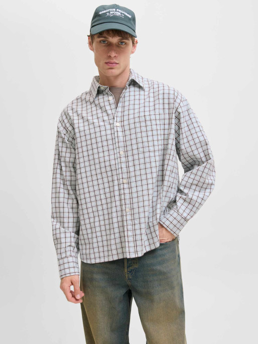 JACK & JONES Πουκάμισο JORMEADOWS OVERSIZED CHECK SHIRT LS