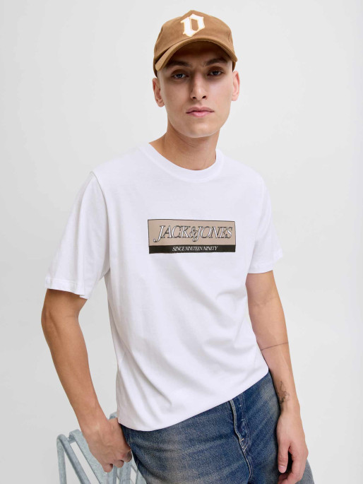 JACK & JONES JORINWOOD BLOCK BRANDING TEE SS CN