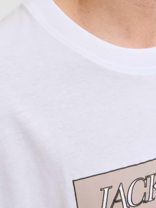 JACK & JONES JORINWOOD BLOCK BRANDING TEE SS CN