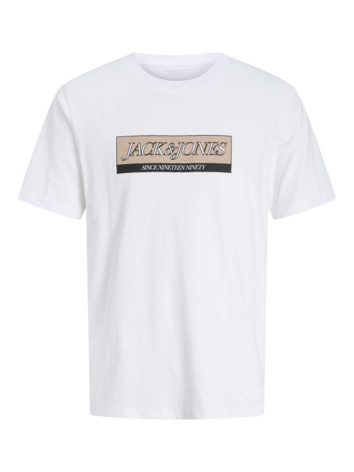 JACK & JONES JORINWOOD BLOCK BRANDING TEE SS CN
