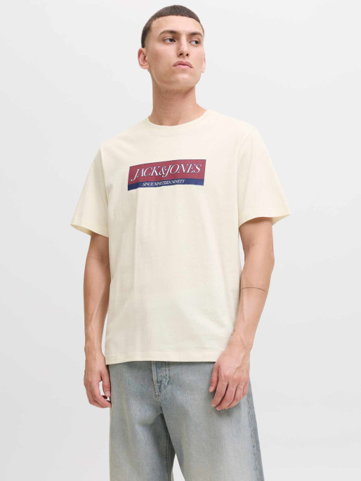 JACK & JONES JORINWOOD BLOCK BRANDING TEE SS CN
