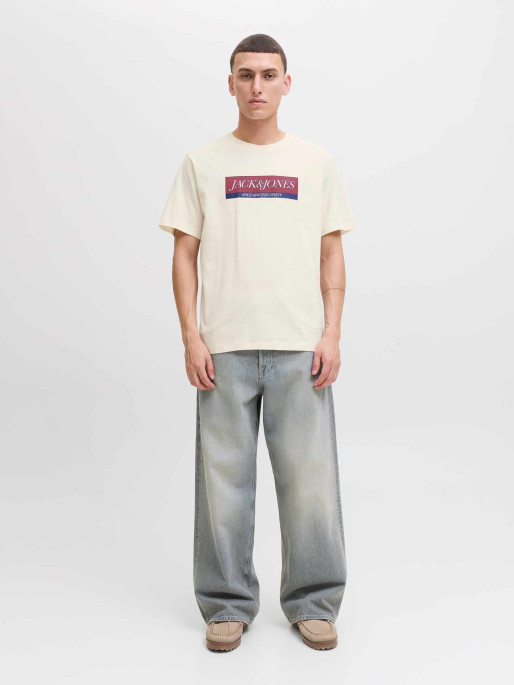 JACK & JONES JORINWOOD BLOCK BRANDING TEE SS CN