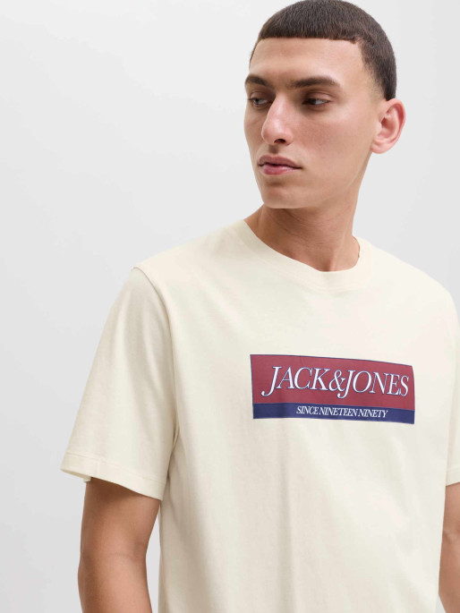 JACK & JONES JORINWOOD BLOCK BRANDING TEE SS CN
