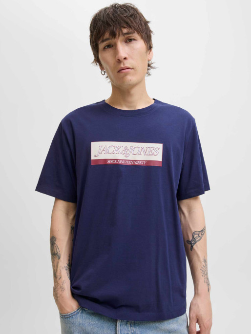 JACK & JONES JORINWOOD BLOCK BRANDING TEE SS CN