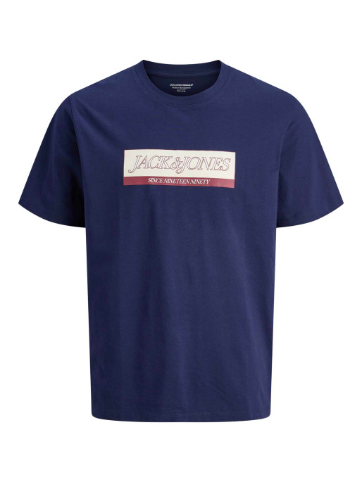 JACK & JONES JORINWOOD BLOCK BRANDING TEE SS CN